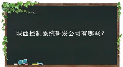 陜西控制系統研發公司